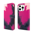 Watercolor Pattern Horizontal Flip Leather Case with Holder & Card Slot & Wallet For iPhone 13 Pro(Berry Color)