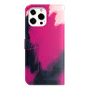 Watercolor Pattern Horizontal Flip Leather Case with Holder & Card Slot & Wallet For iPhone 13 Pro(Berry Color)