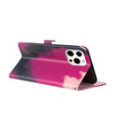 Watercolor Pattern Horizontal Flip Leather Case with Holder & Card Slot & Wallet For iPhone 13 Pro(Berry Color)