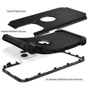 3 in 1 Shockproof PC + Silicone Protective Case For iPhone 13(Black)