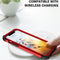 3 in 1 Shockproof PC + Silicone Protective Case For iPhone 13 Pro(Red + Black)