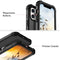 3 in 1 Shockproof PC + Silicone Protective Case For iPhone 13 Pro(Black)