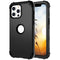 3 in 1 Shockproof PC + Silicone Protective Case For iPhone 13 Pro Max(Black)