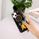 Luminous TPU Soft Protective Case For iPhone 13 mini(Black Wind Chimes)