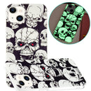 Luminous TPU Soft Protective Case For iPhone 13 mini(Skull)