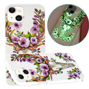 Luminous TPU Soft Protective Case For iPhone 13 mini(Flower Deer)