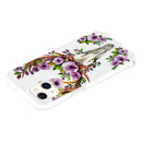 Luminous TPU Soft Protective Case For iPhone 13 mini(Flower Deer)