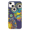 Luminous TPU Soft Protective Case For iPhone 13 mini(Blue Owl)