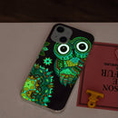 Luminous TPU Soft Protective Case For iPhone 13 mini(Blue Owl)