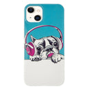Luminous TPU Soft Protective Case For iPhone 13 mini(Headset Dog)