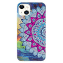 Luminous TPU Soft Protective Case For iPhone 13 mini(Half Flower)