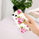 Luminous TPU Soft Protective Case For iPhone 13 mini(Rose Flower)