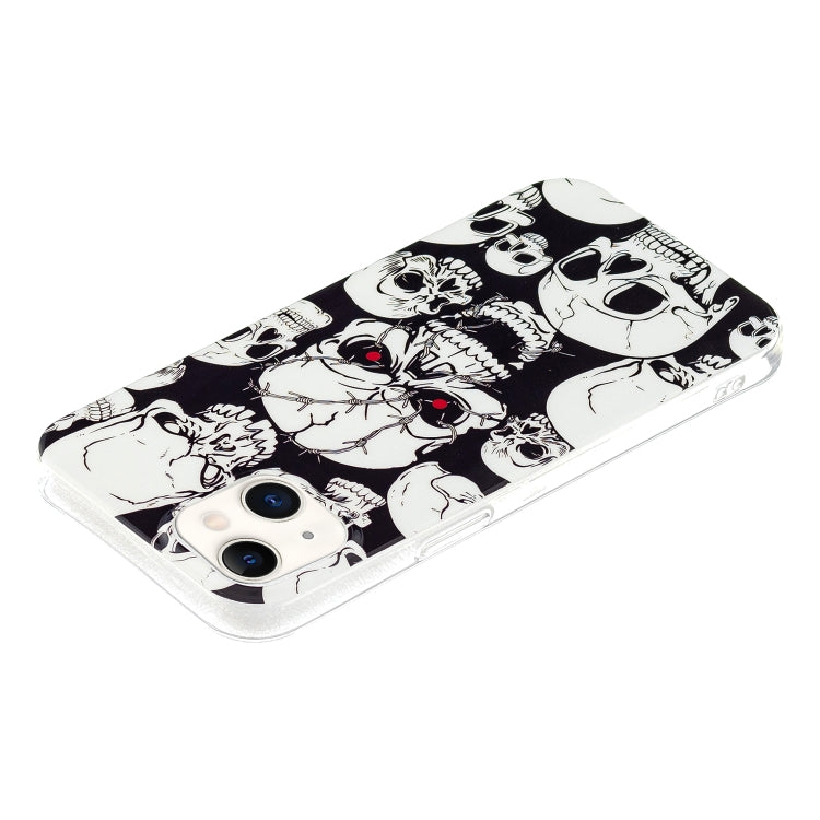 Luminous TPU Soft Protective Case For iPhone 13(Skull)