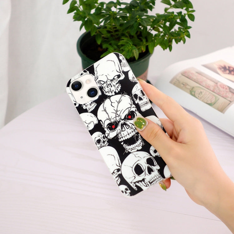 Luminous TPU Soft Protective Case For iPhone 13(Skull)