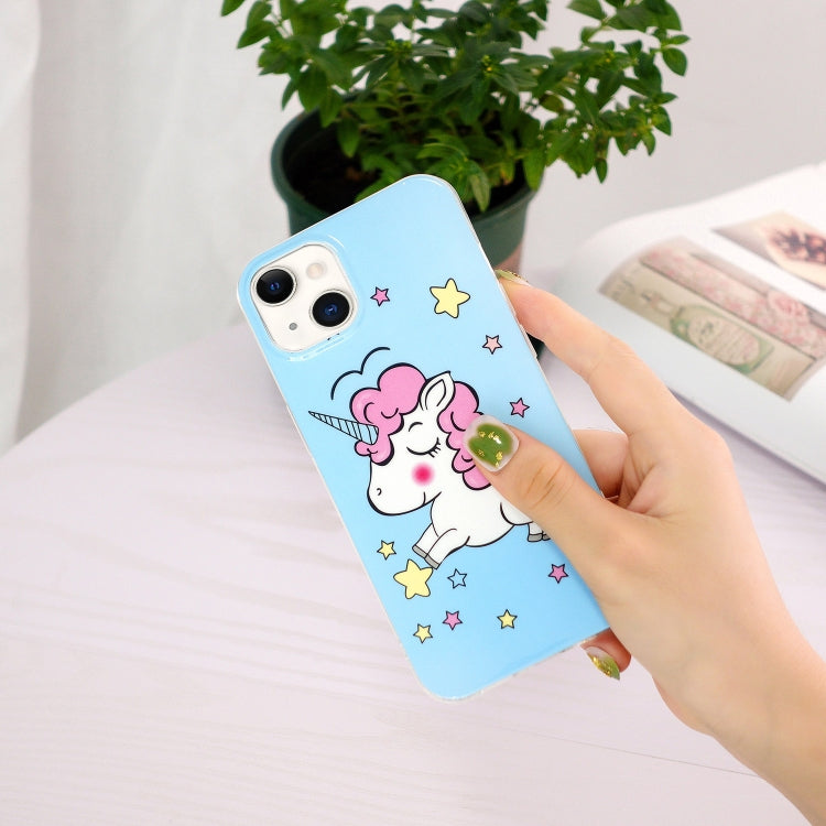 Luminous TPU Soft Protective Case For iPhone 13(Star Unicorn)