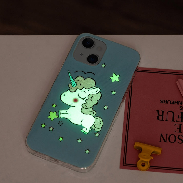 Luminous TPU Soft Protective Case For iPhone 13(Star Unicorn)