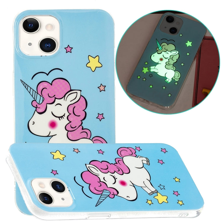 Luminous TPU Soft Protective Case For iPhone 13(Star Unicorn)