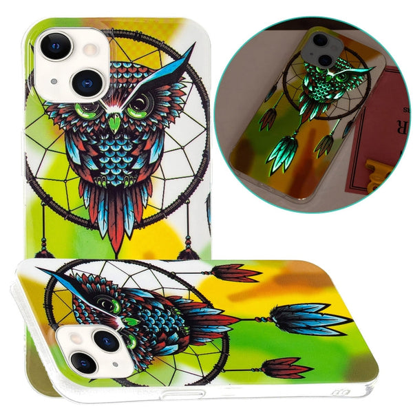 Luminous TPU Soft Protective Case For iPhone 13(Owl)