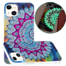 Luminous TPU Soft Protective Case For iPhone 13(Half Flower)