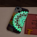 Luminous TPU Soft Protective Case For iPhone 13(Half Flower)
