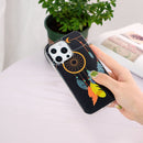 Luminous TPU Soft Protective Case For iPhone 13 Pro(Black Wind Chimes)