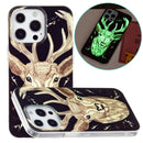 Luminous TPU Soft Protective Case For iPhone 13 Pro(Deer Head)