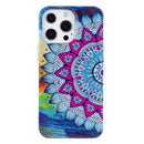 Luminous TPU Soft Protective Case For iPhone 13 Pro(Half Flower)