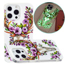 Luminous TPU Soft Protective Case For iPhone 13 Pro Max(Flower Deer)