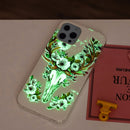Luminous TPU Soft Protective Case For iPhone 13 Pro Max(Flower Deer)