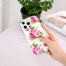 Luminous TPU Soft Protective Case For iPhone 13 Pro Max(Rose Flower)