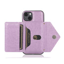 Multi-functional Cross-body Card Bag TPU+PU Back Cover Case with Holder & Card Slot & Wallet For iPhone 13 mini(Purple)