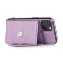 Multi-functional Cross-body Card Bag TPU+PU Back Cover Case with Holder & Card Slot & Wallet For iPhone 13 mini(Purple)