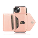 Multi-functional Cross-body Card Bag TPU+PU Back Cover Case with Holder & Card Slot & Wallet For iPhone 13 mini(Rose Gold)