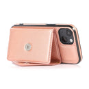 Multi-functional Cross-body Card Bag TPU+PU Back Cover Case with Holder & Card Slot & Wallet For iPhone 13 mini(Rose Gold)