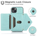Multi-functional Cross-body Card Bag TPU+PU Back Cover Case with Holder & Card Slot & Wallet For iPhone 13 mini(Green)