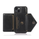 Multi-functional Cross-body Card Bag TPU+PU Back Cover Case with Holder & Card Slot & Wallet For iPhone 13(Black)