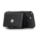Multi-functional Cross-body Card Bag TPU+PU Back Cover Case with Holder & Card Slot & Wallet For iPhone 13(Black)