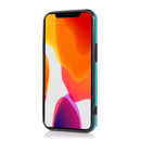 Multi-functional Cross-body Card Bag TPU+PU Back Cover Case with Holder & Card Slot & Wallet For iPhone 13(Blue)