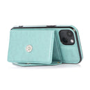 Multi-functional Cross-body Card Bag TPU+PU Back Cover Case with Holder & Card Slot & Wallet For iPhone 13(Green)