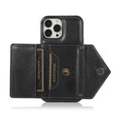 Multi-functional Cross-body Card Bag TPU+PU Back Cover Case with Holder & Card Slot & Wallet For iPhone 13 Pro(Black)