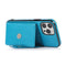 Multi-functional Cross-body Card Bag TPU+PU Back Cover Case with Holder & Card Slot & Wallet For iPhone 13 Pro(Blue)