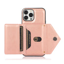 Multi-functional Cross-body Card Bag TPU+PU Back Cover Case with Holder & Card Slot & Wallet For iPhone 13 Pro(Rose Gold)