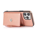 Multi-functional Cross-body Card Bag TPU+PU Back Cover Case with Holder & Card Slot & Wallet For iPhone 13 Pro(Rose Gold)