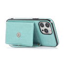 Multi-functional Cross-body Card Bag TPU+PU Back Cover Case with Holder & Card Slot & Wallet For iPhone 13 Pro(Green)