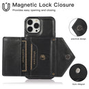 Multi-functional Cross-body Card Bag TPU+PU Back Cover Case with Holder & Card Slot & Wallet For iPhone 13 Pro Max(Black)