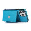 Multi-functional Cross-body Card Bag TPU+PU Back Cover Case with Holder & Card Slot & Wallet For iPhone 13 Pro Max(Blue)