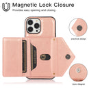 Multi-functional Cross-body Card Bag TPU+PU Back Cover Case with Holder & Card Slot & Wallet For iPhone 13 Pro Max(Rose Gold)