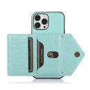 Multi-functional Cross-body Card Bag TPU+PU Back Cover Case with Holder & Card Slot & Wallet For iPhone 13 Pro Max(Green)
