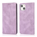 Strong Magnetic Crazy Horse Texture Horizontal Flip Leather Case with Holder & Card Slots & Wallet For iPhone 13(Purple)