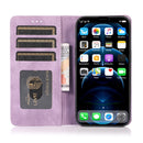 Strong Magnetic Crazy Horse Texture Horizontal Flip Leather Case with Holder & Card Slots & Wallet For iPhone 13(Purple)